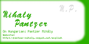 mihaly pantzer business card